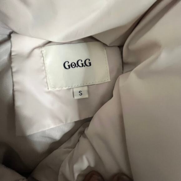 Gogg Puffer Vest Womens Small Off White Full Zip - Picture 4 of 9